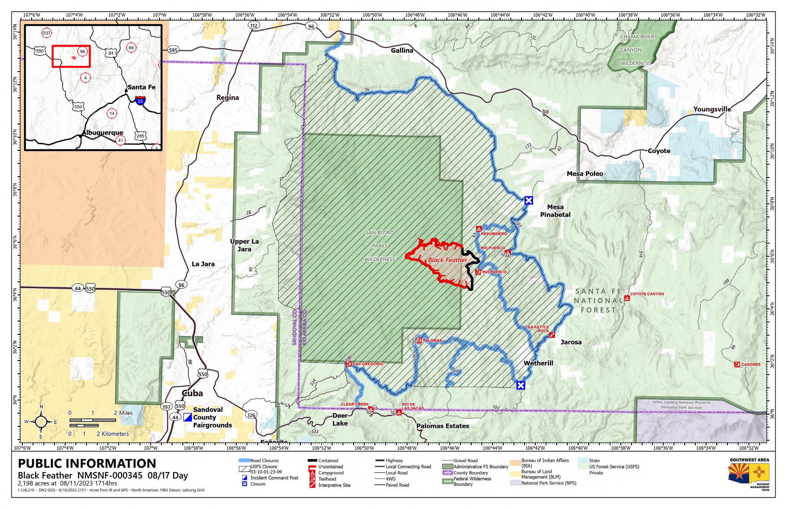 Nmsnf Black Feather Fire Incident Maps InciWeb